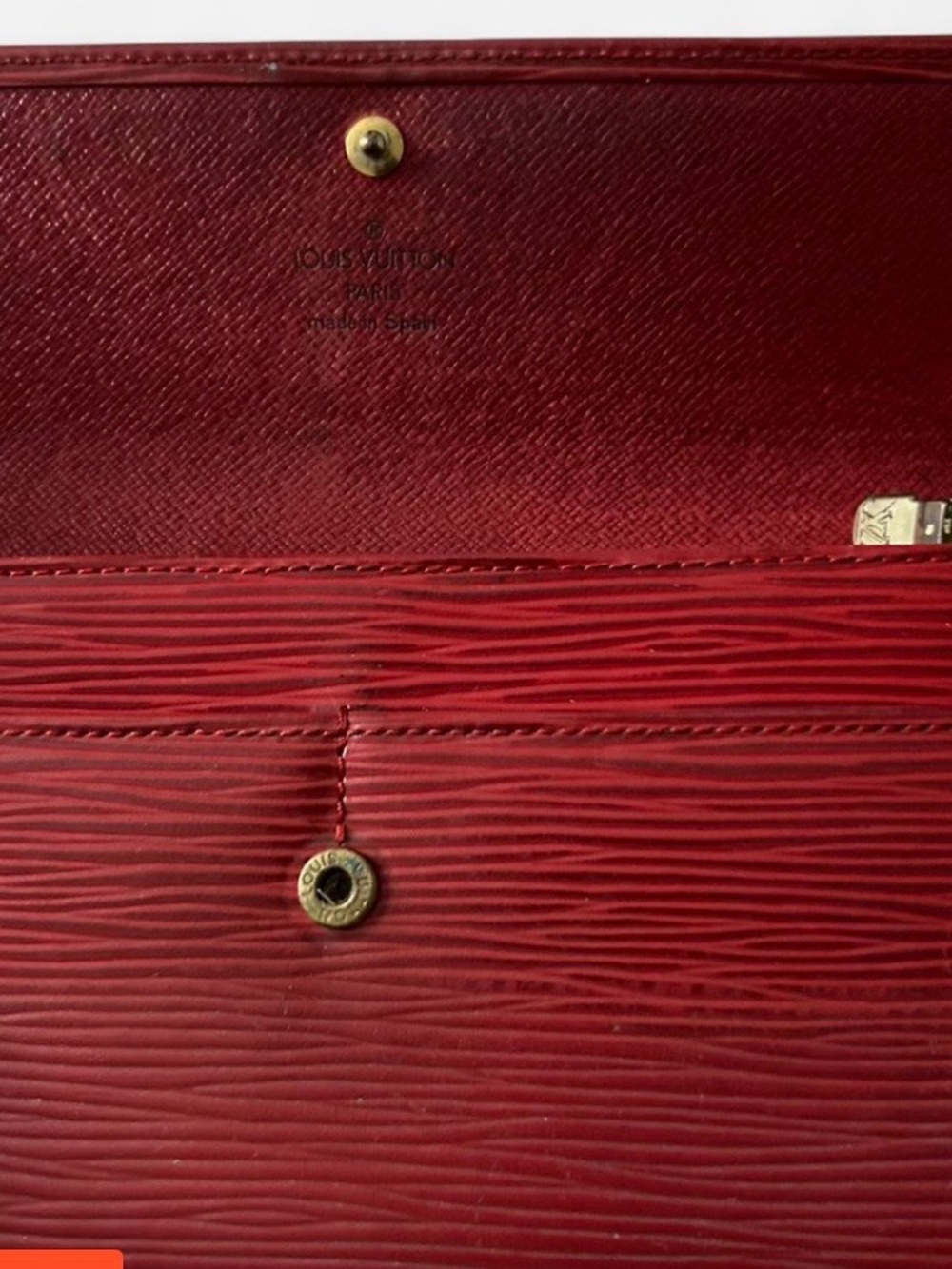 Louis Vuitton Burgundy Epi Leather Continental Wallet